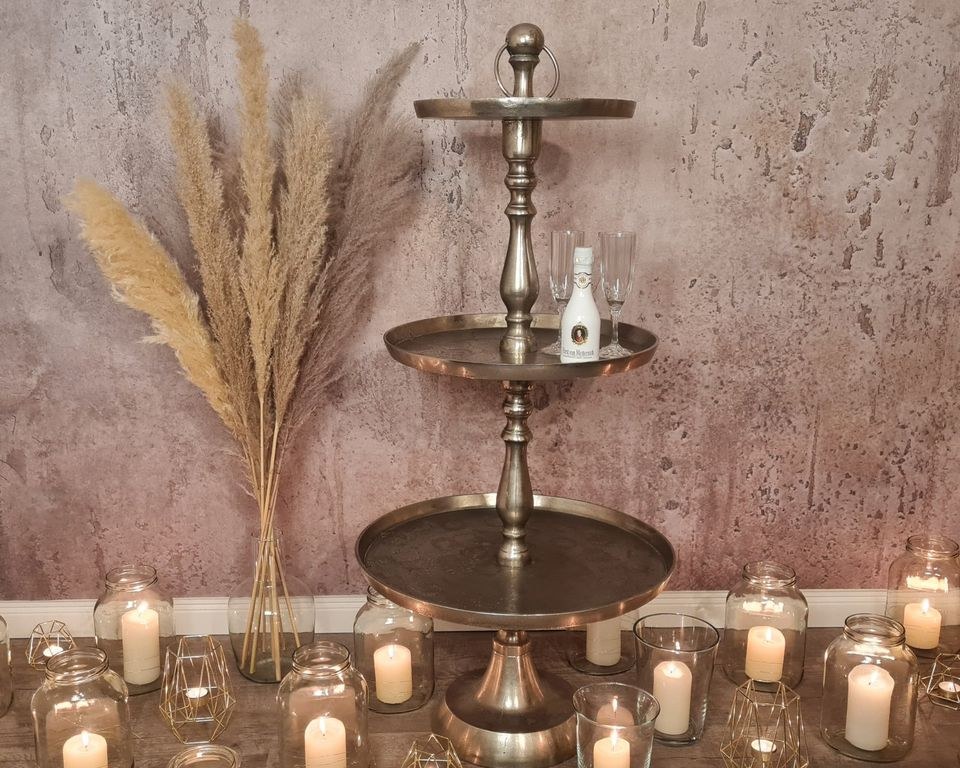 XXL Etagere Sektempfang Servierplatte Deko mieten in Garath – 3