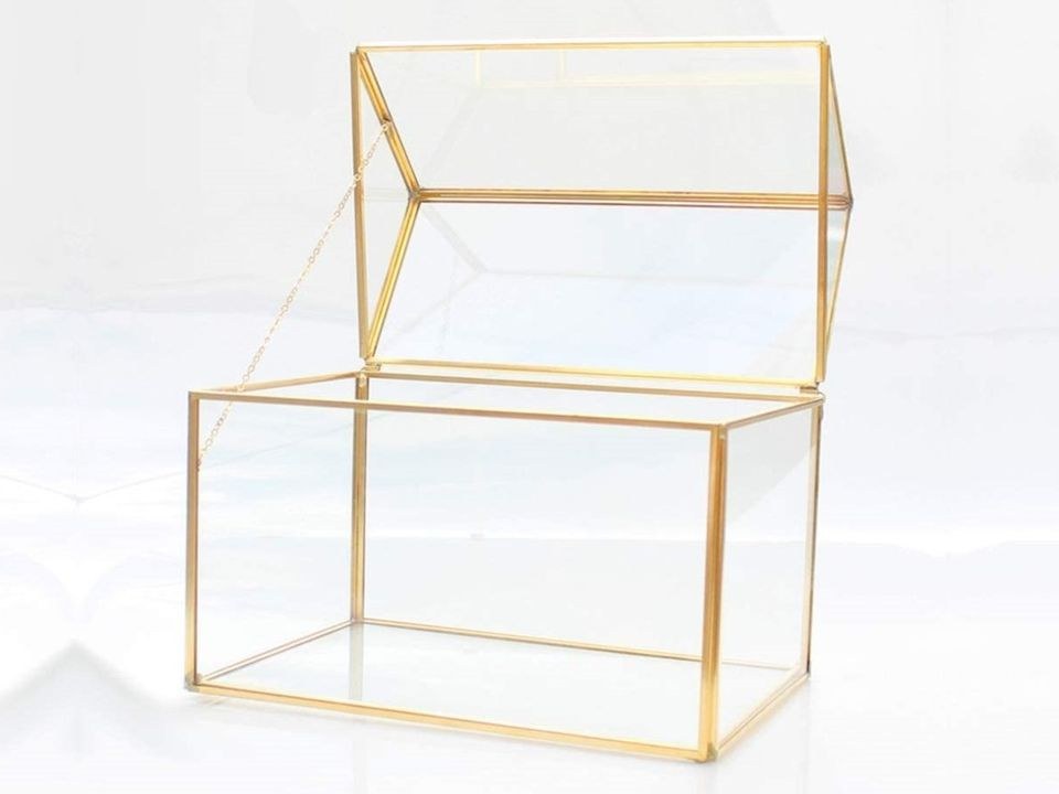 Elegante Glashaus Kartenbox Geschenke mieten in Garath