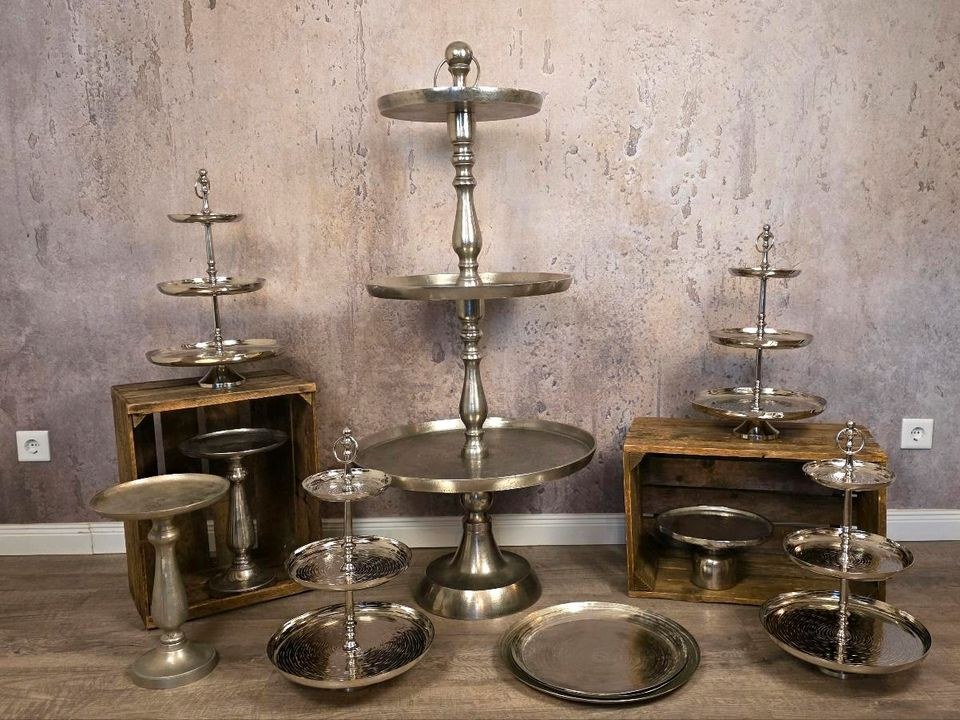 XXL Etagere Sektempfang Servierplatte Deko mieten in Garath – 4