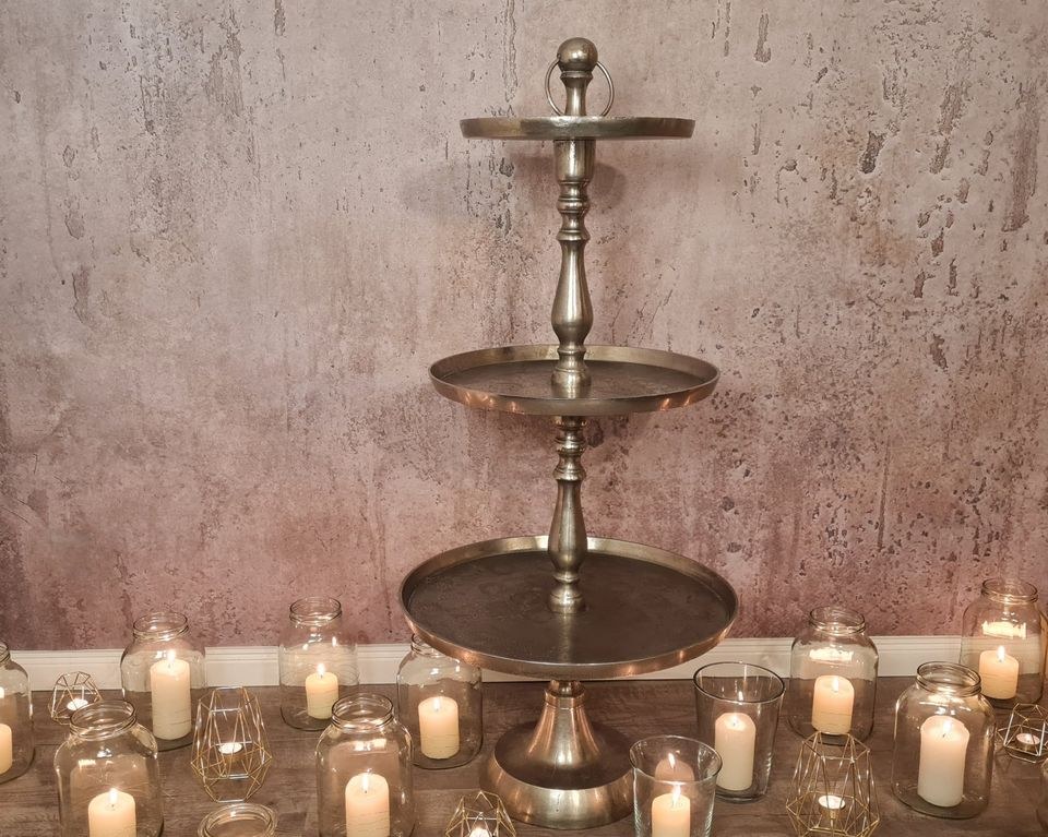 XXL Etagere Sektempfang Servierplatte Deko mieten in Garath