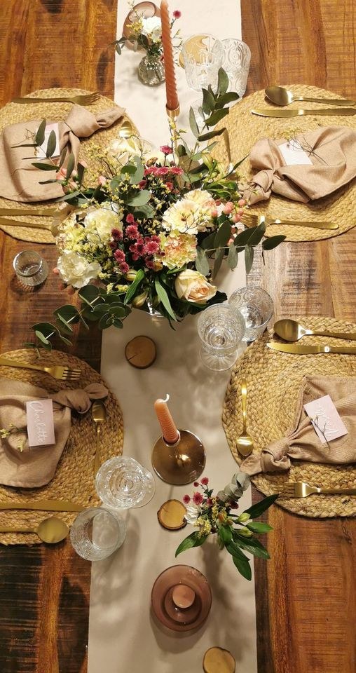 rosa Kerzenständer Teelichthalter Vasen Deko mieten in Garath – 4
