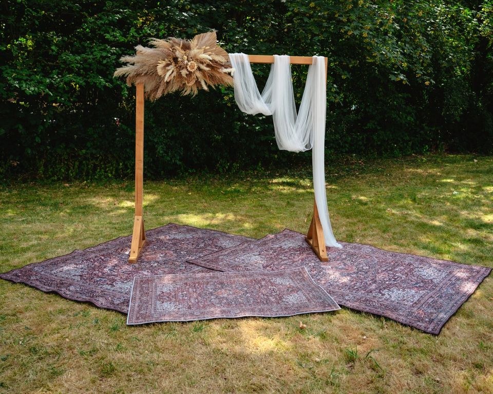 Outdoor Teppich Deko mieten in Garath – für die Hochzeit
