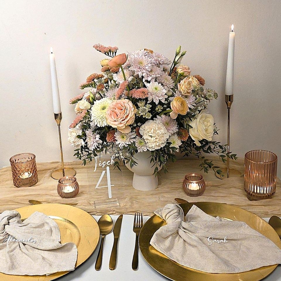 Platzteller Gold Deko mieten in Garath – für die Hochzeit – 2