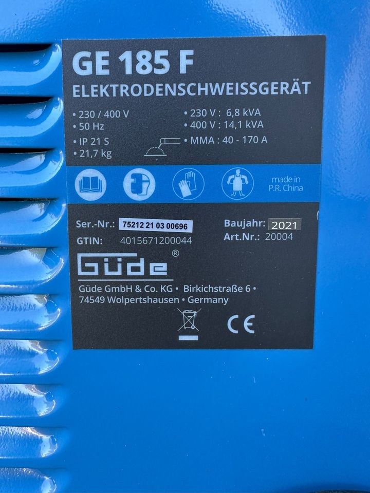 Elektrodenschweißgerät Güde GE185F mieten in Stadtmitte – 3