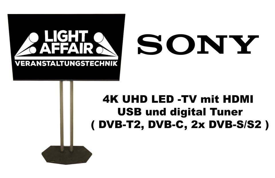 I 75 TV inkl Ständer Auf Abbau Lieferung mieten