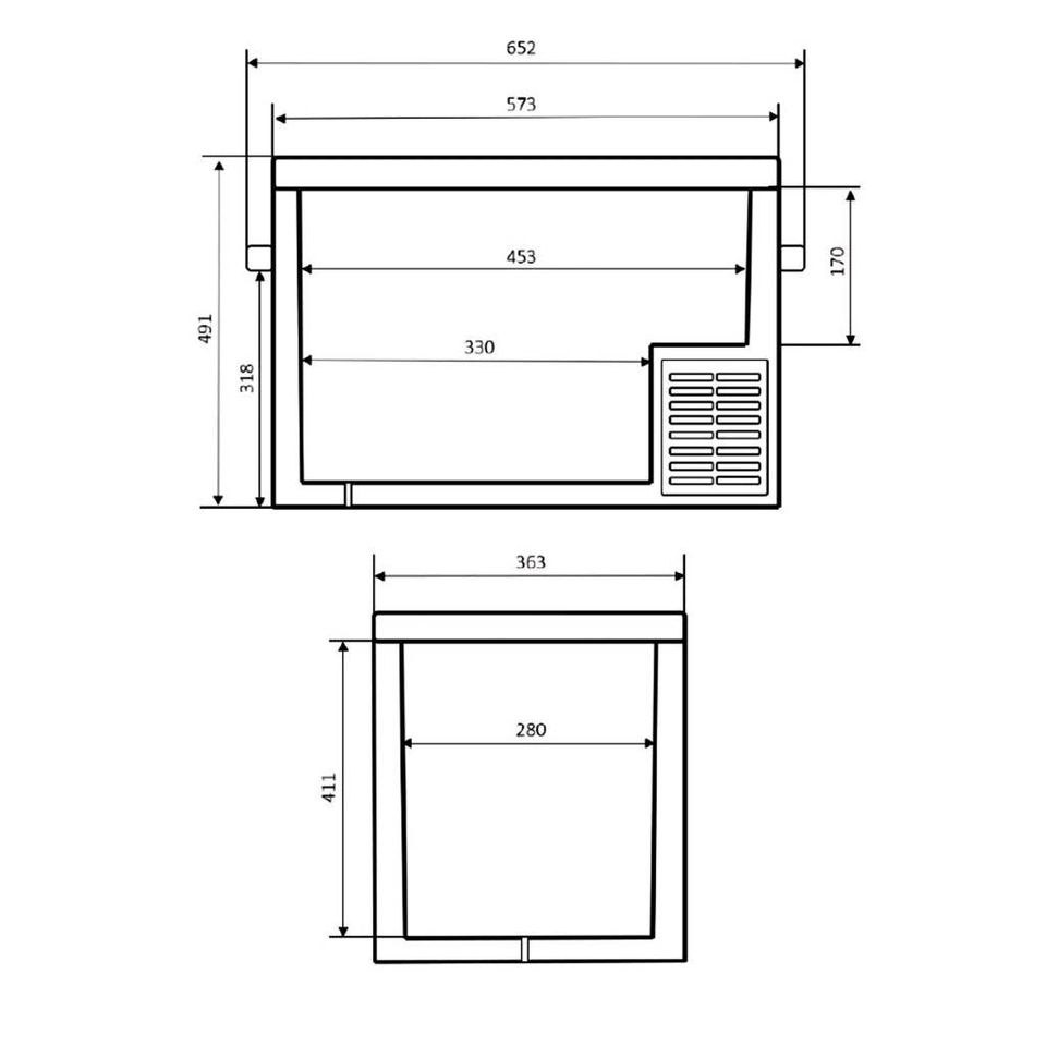 I PLUG Festivals Kompres Kühlbox 47L,12V 230V mieten – 2