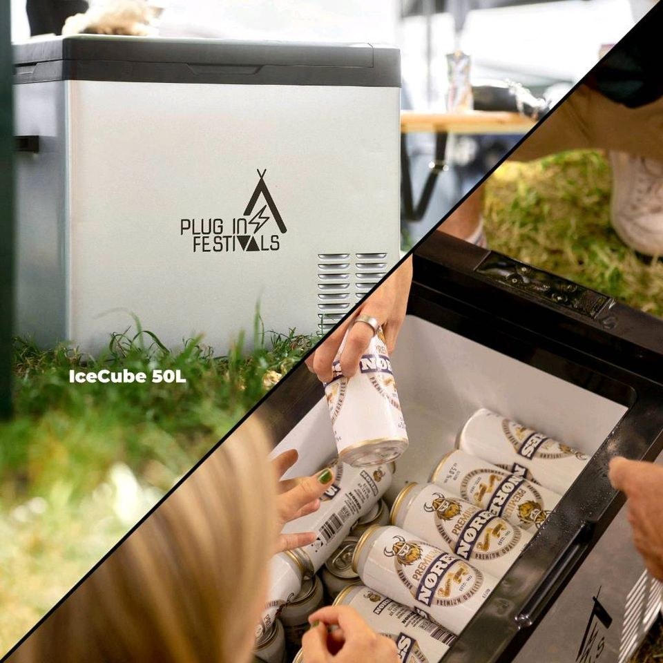 I PLUG Festivals Kompres Kühlbox 47L,12V 230V mieten