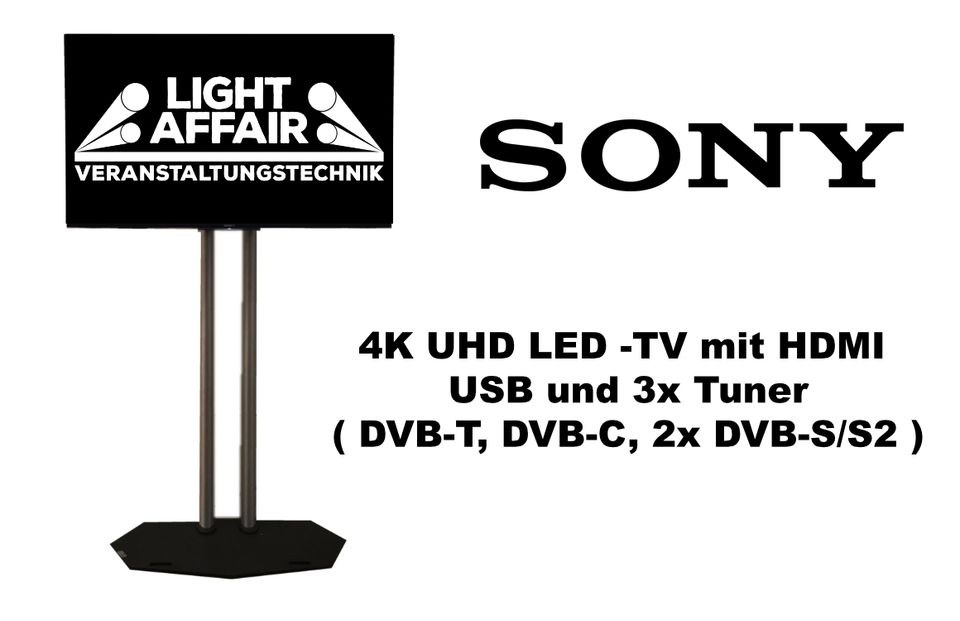 I 55 TV inkl Ständer Auf Abbau Lieferung mieten