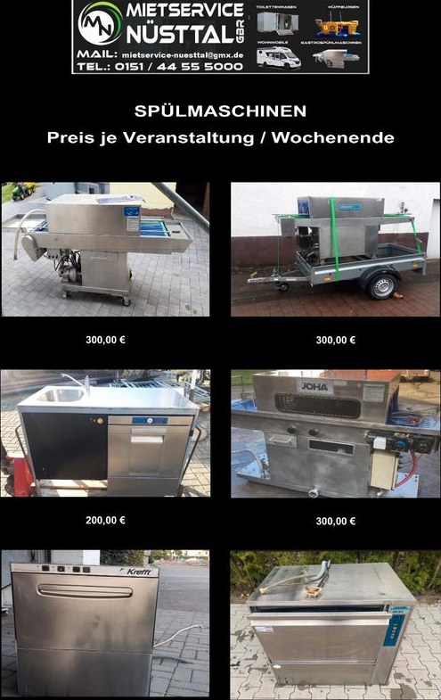 Durchlaufspülmaschine Krugspülmaschine mieten bei Mietservice Nüsttal – 3