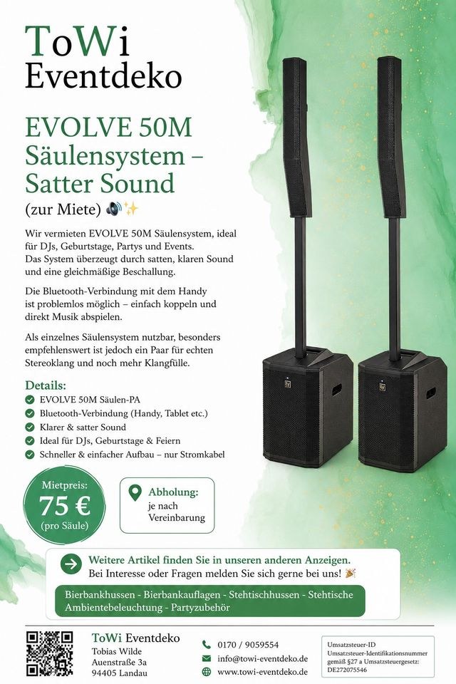 EVOLVE 50M Säulensystem N mieten bei ToWi Eventdeko – das Besondere