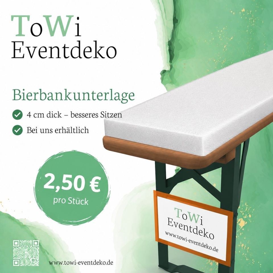 Polster 4cm dick mieten bei ToWi Eventdeko – Sitzplätze für alle