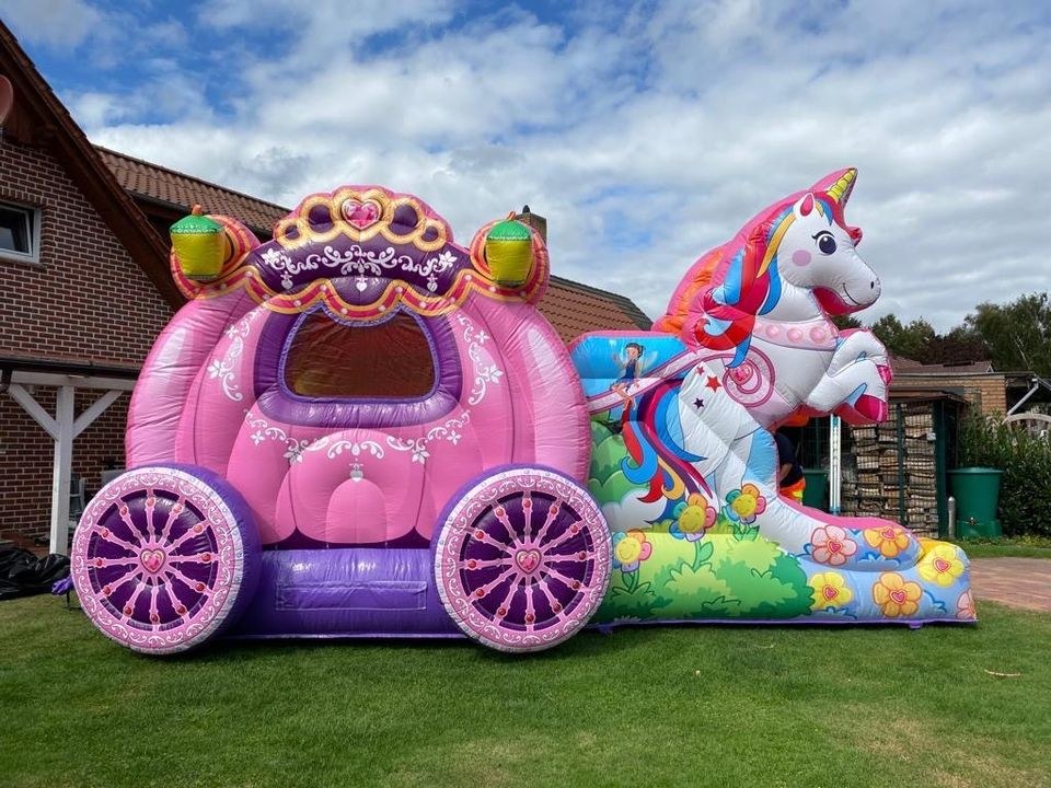 Hüpfburg EinhornPrinzessin Fußball Spongebob mieten in Nordhorn