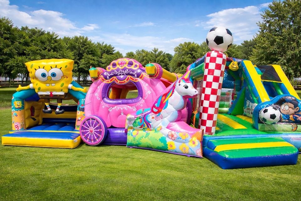 Hüpfburg EinhornPrinzessin Fußball Spongebob mieten in Nordhorn – 3
