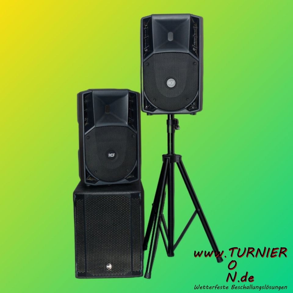 N Musikanlage RCF Halloween o mieten bei Turnierton – Party-Sound