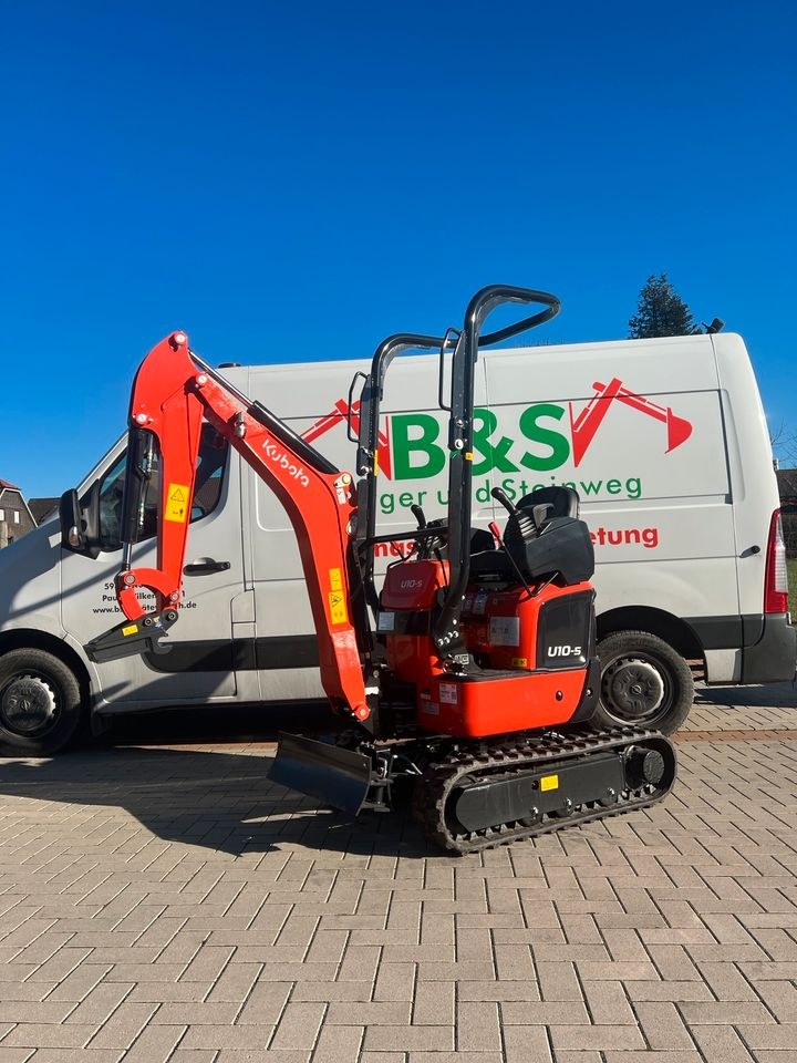 1,1t Bagger Minibagger mieten bei David Erdelkamp DE-Works