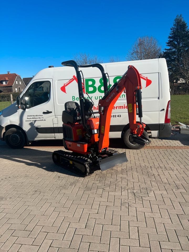 1,1t Bagger Minibagger mieten bei David Erdelkamp DE-Works – 2