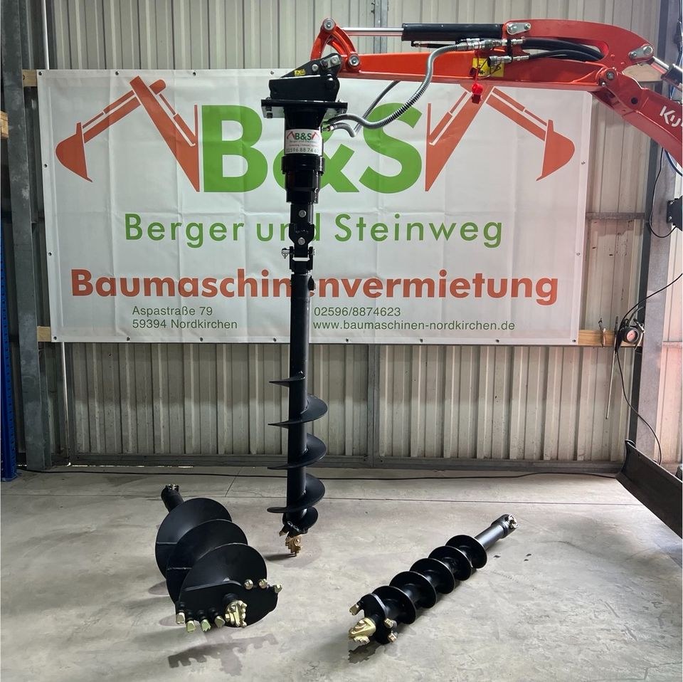 Erdbohrer Bohrer Bagger mieten bei David Erdelkamp DE-Works