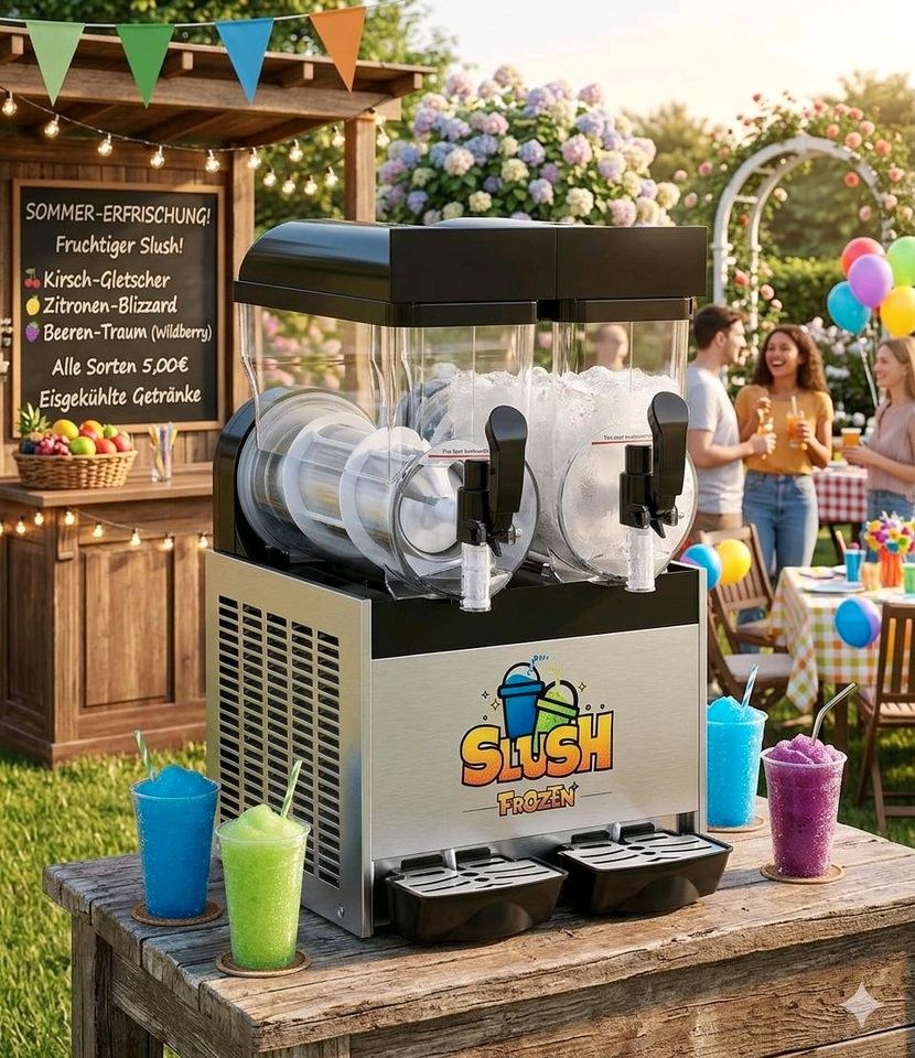 Slushice Maschine Zuckerwattenmaschine mieten bei MietenMitSchmidt