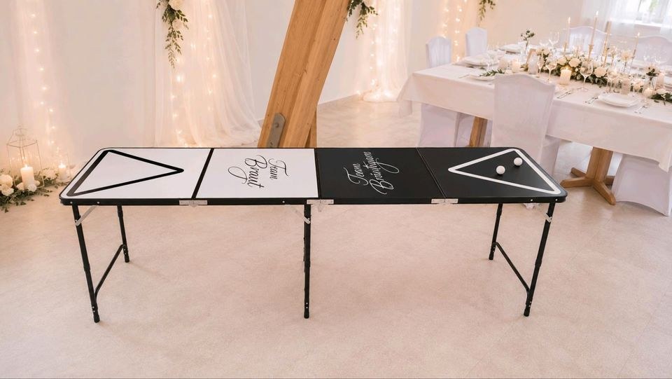 Wedding Pong Tisch Bierpongtisch Spiele Deko mieten in Langenhagen – 3