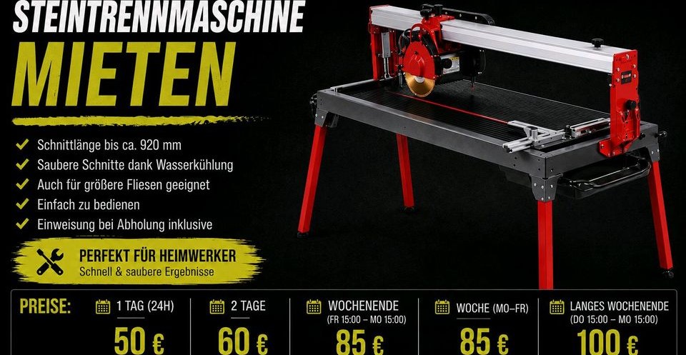 Steintrennmaschine Fliesenschneider mieten in Rheinberg
