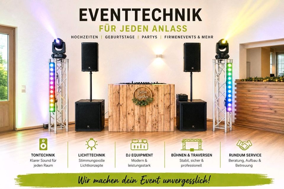 Eventtechnik Disco Partylicht Dj mieten in Borgentreich