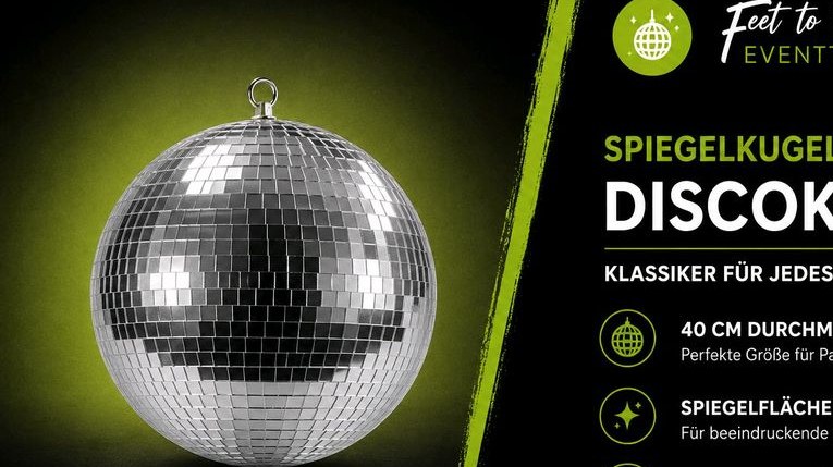 Spiegelkugel Discokugel 40 cm mieten in Borgentreich