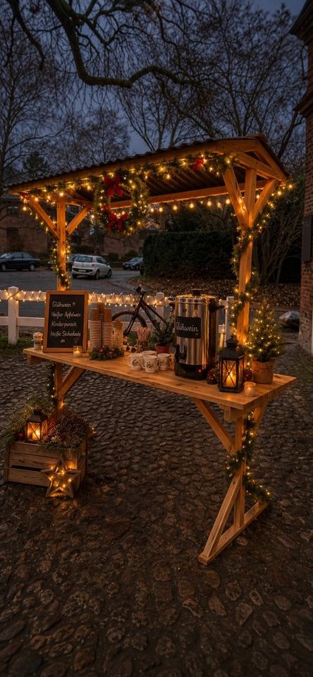 Marktstand Glühweinstand Weihnachtsfeier mieten in Hamburg Niendorf