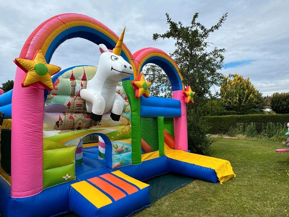 Hüpfburg Einhorn Rutsche mieten in Schiffdorf – 2