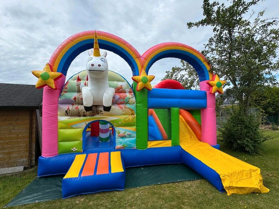 Hüpfburg Einhorn Rutsche mieten in Schiffdorf