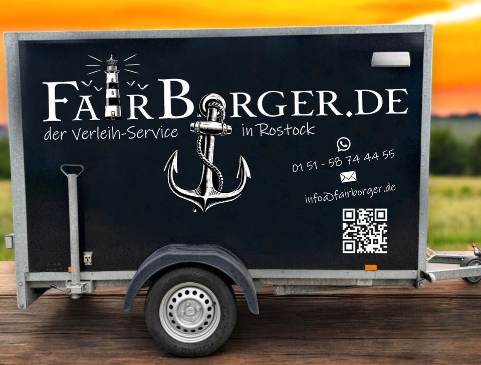 Koffer Anhänger Transport 750kg mieten in Rostock – fair & flexibel