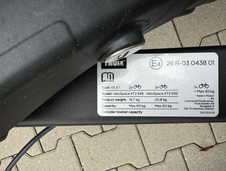 THULE VS XT 2 Fahrradheckträger mieten in Rostock – Zubehör statt Kauf – 3