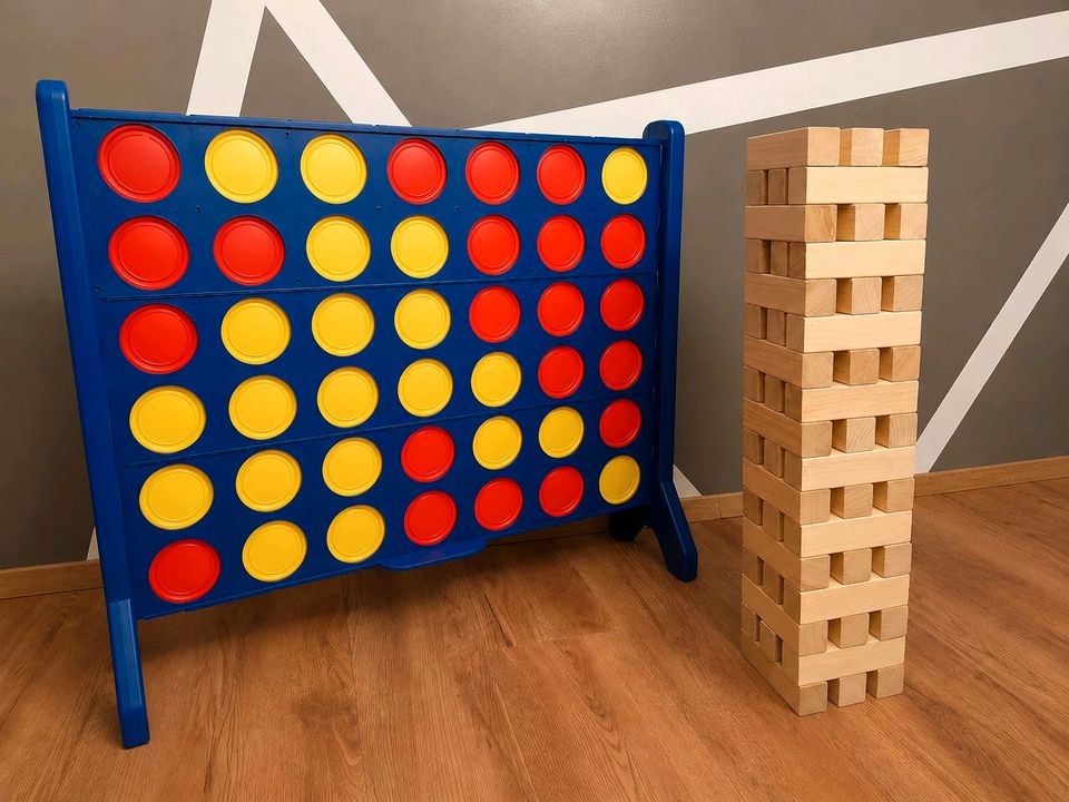XXL Outdoorgames 4 er Reihe Holzturm mieten bei MJ- Partyzubehör