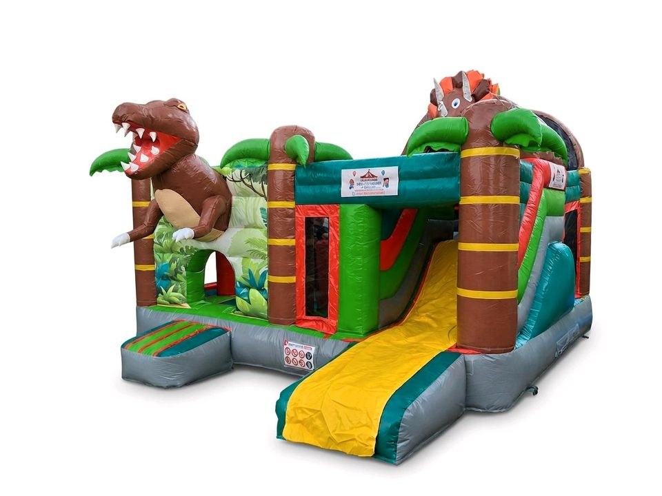 Große Dino Hüpfburg 5x5m 10Kinder Neuwied mieten bei MJ- Partyzubehör