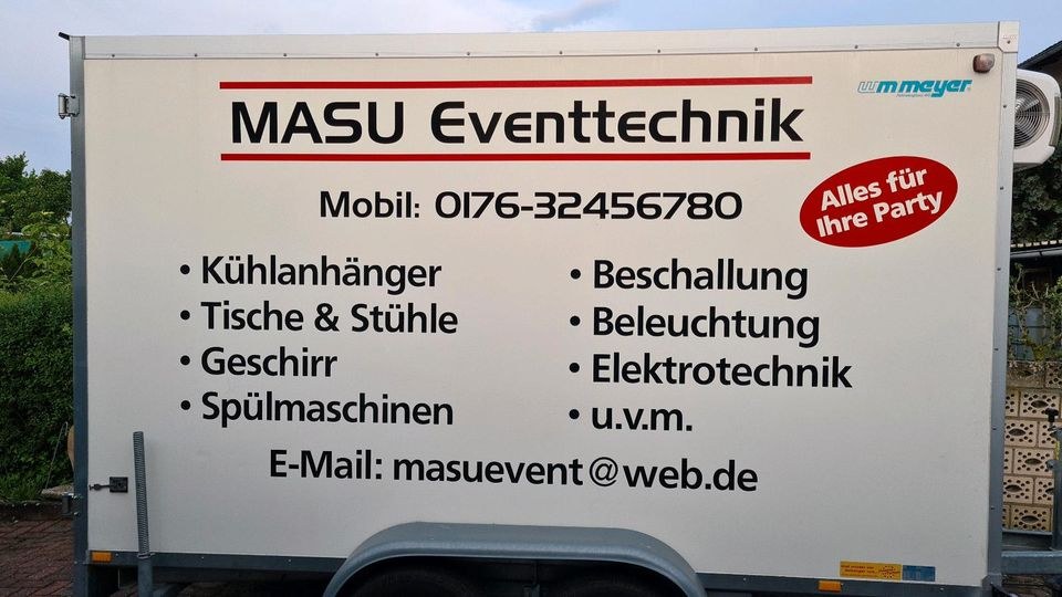 Kühlanhänger mieten bei Masu Eventtechnik – für Fest & Markt
