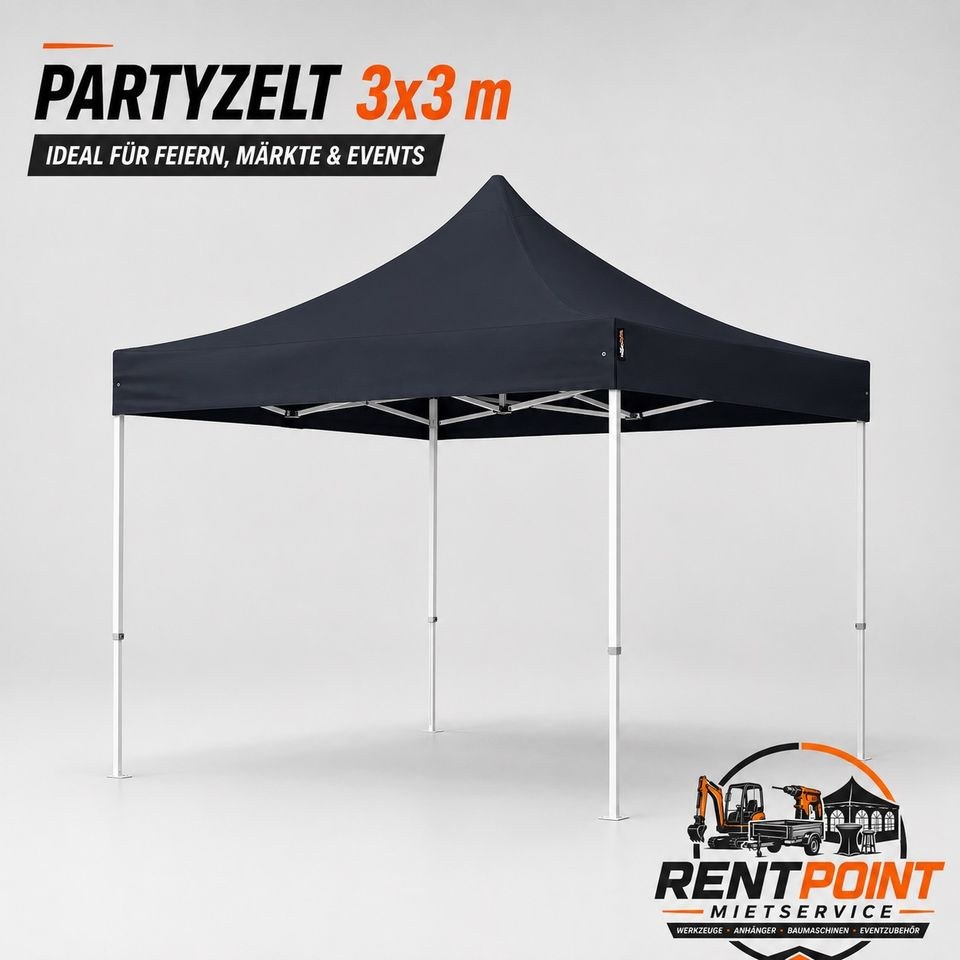 Partyzelt Faltpavillon 3x3 m Pavillion mieten in Walsum – 3