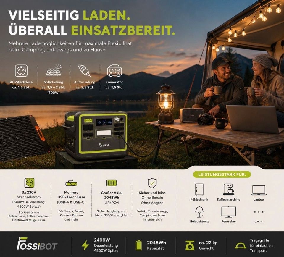 Powerstation 2400w mobile energie überall mieten in Walsum – 2