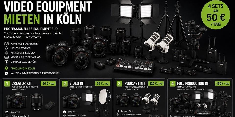 Kamera Video Equipment mieten bei Easy Rental – großes Bild für alle