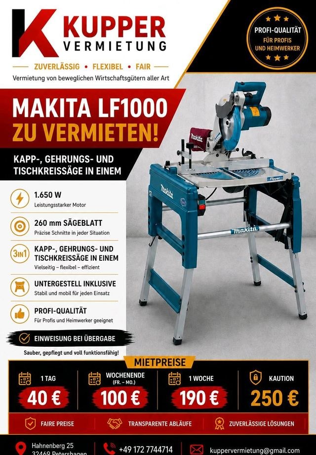 Makita LF1000 mieten bei KUPPERVERMIETUNG – Profi-Werkzeug auf Zeit