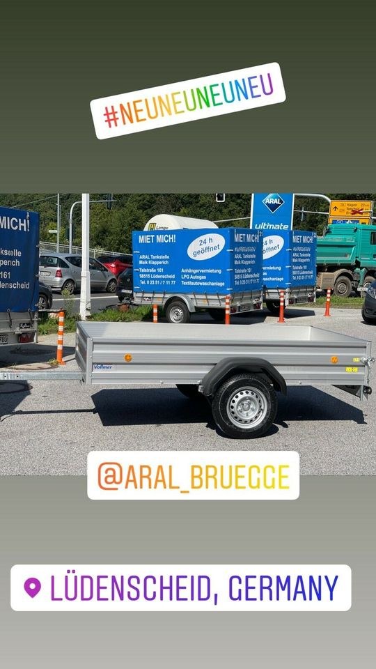 750kg Anhänger Aral Brügge mieten bei Solutions & Sales