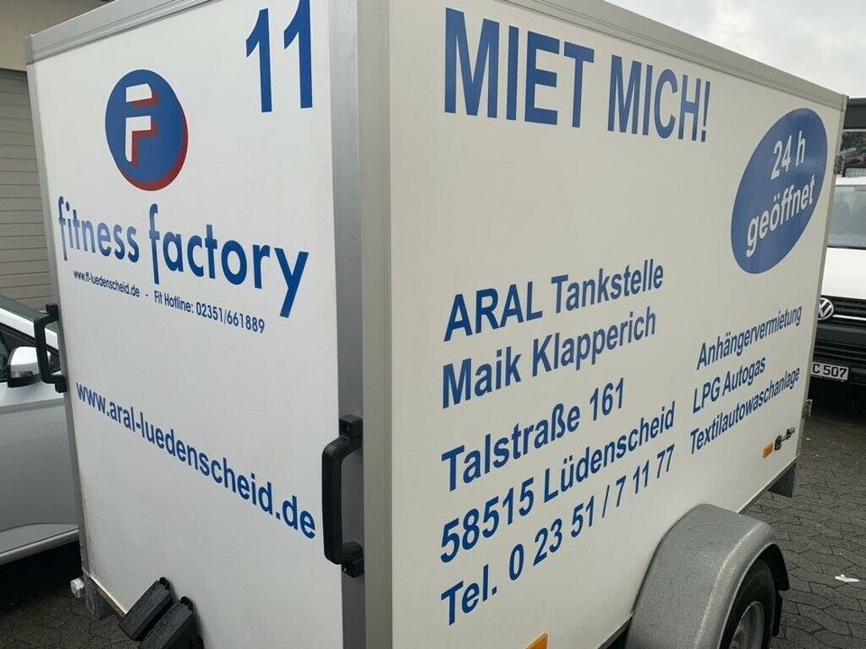 Kofferanhänger 24h geöffnet Aral Brügge mieten bei Solutions & Sales – 2