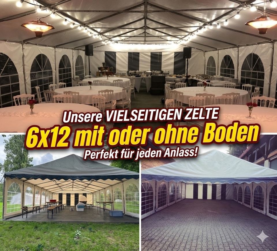 Zeltboden Festzelt Partyzelt 6x12m 6x10m 6x8m mieten in Kaarst