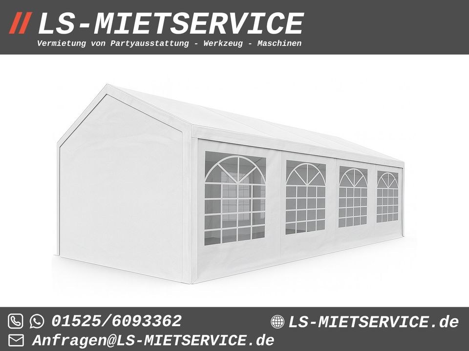Partyzelt 3x6m 4x8m mieten bei LS-Mietservice – für jedes Wetter