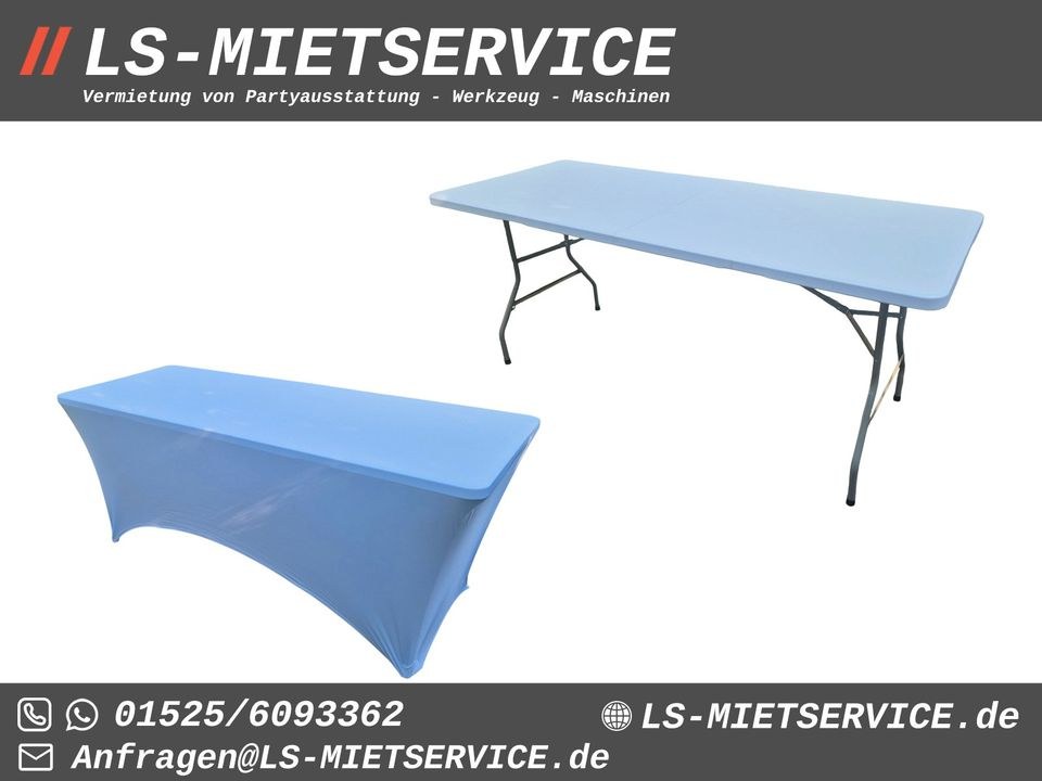 Buffettisch Klapptisch ohne Husse mieten bei LS-Mietservice