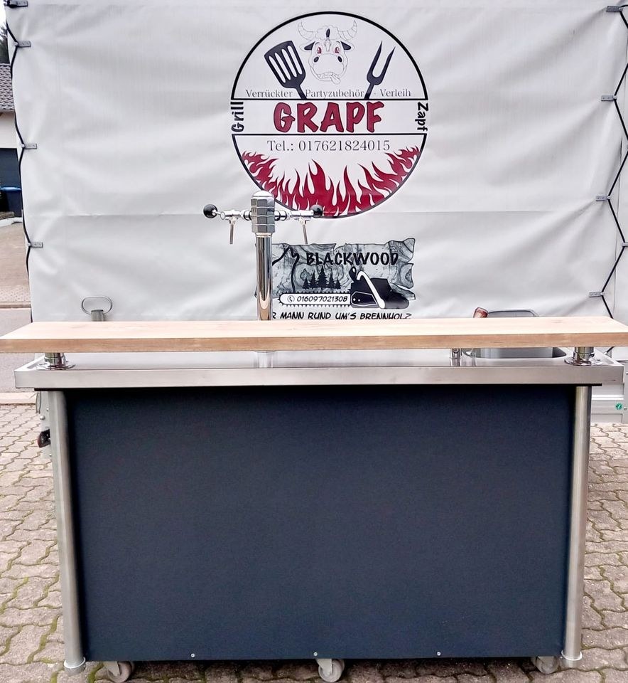 Zapfanlage Tresen Theke Bar Kühlschrank Bier mieten in Saarwellingen – 3