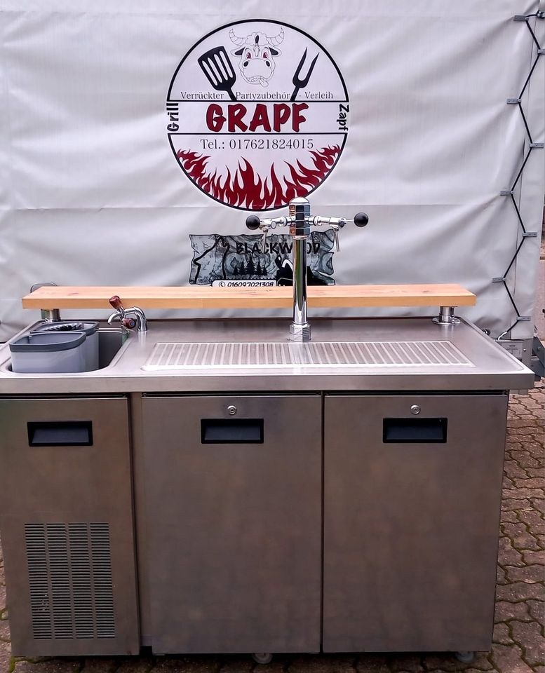 Zapfanlage Tresen Theke Bar Kühlschrank Bier mieten in Saarwellingen – 4