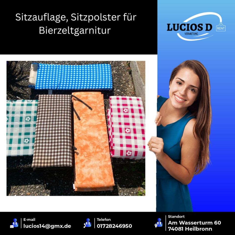 Kinder Bierbank Biertisch Sitzpolster mieten bei Lucios Vermietung – 4