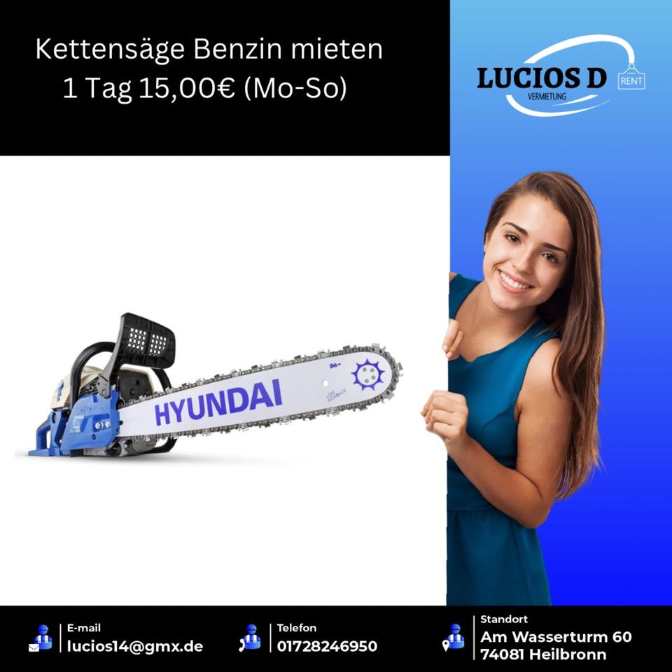 Wandschleifer Kettensäge Schwingschleifer mieten bei Lucios Vermietung