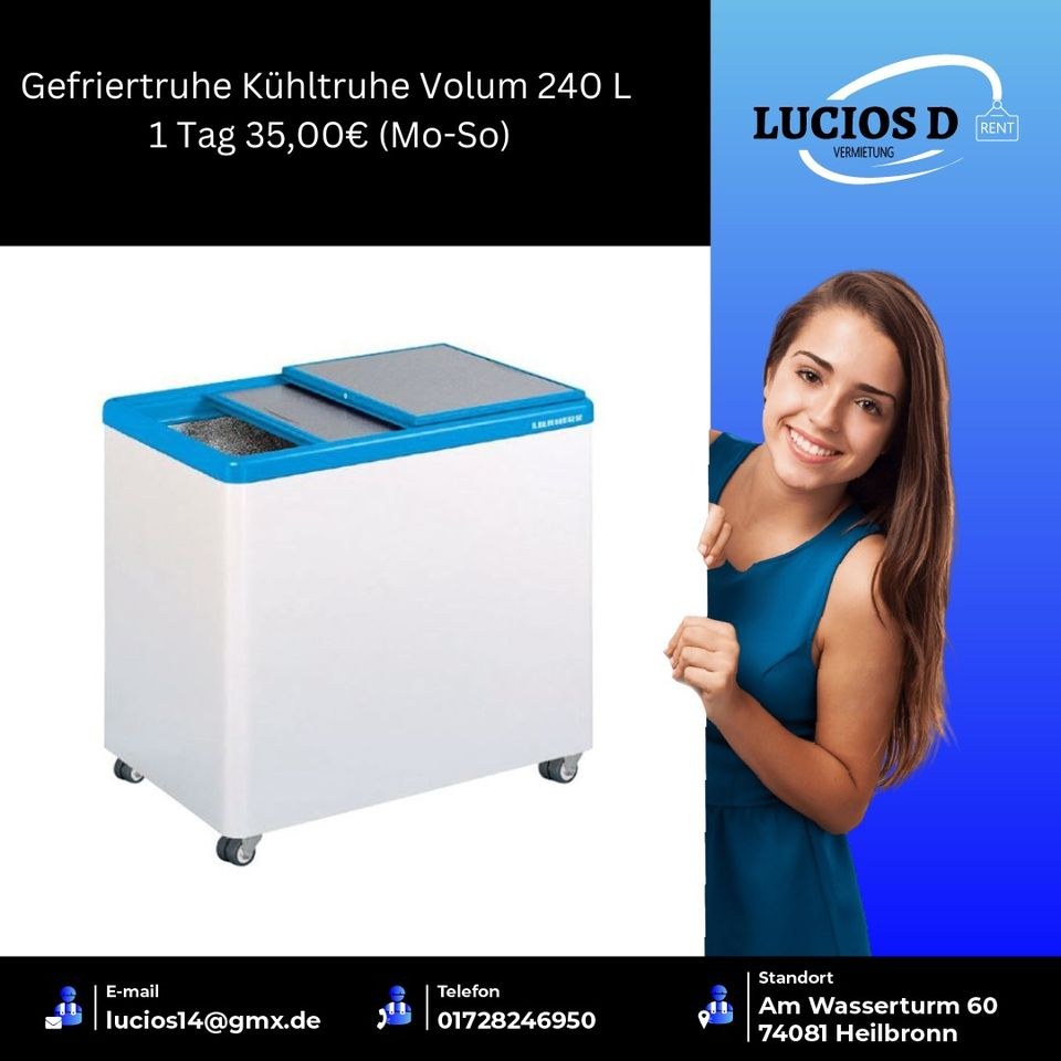 Kühlschrank Gefriertruhe Eistruhe mieten bei Lucios Vermietung – 2