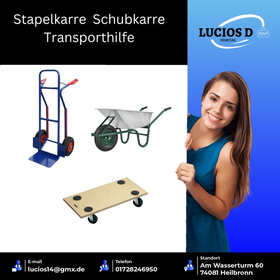 Motorsense Stapelkarre Schubkarre Rasenmäher mieten in Heilbronn – 2
