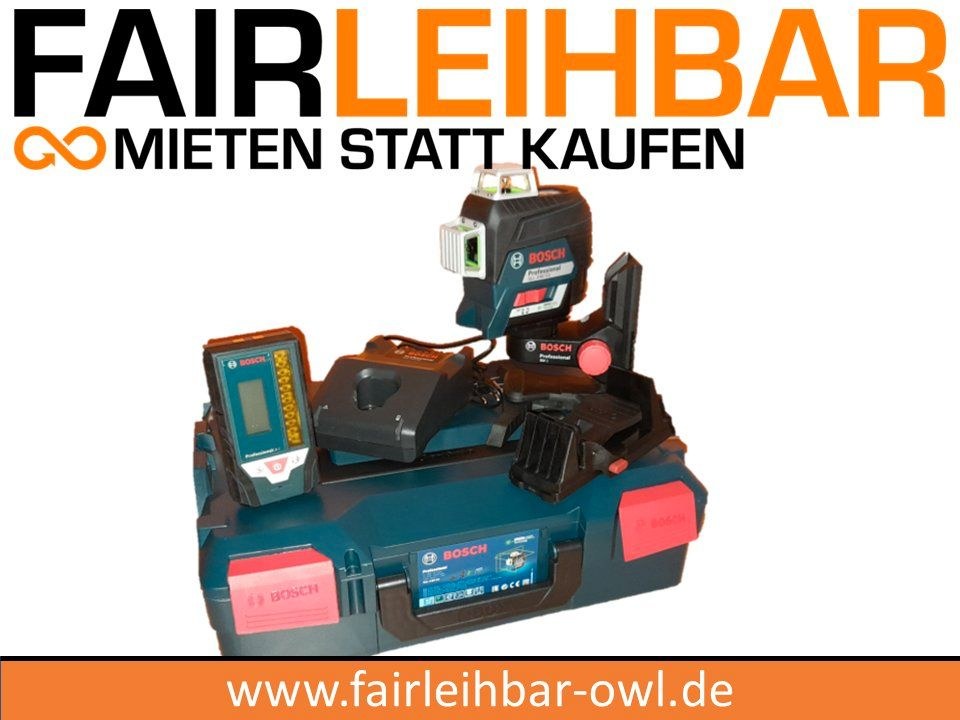 Bosch GLL 3 80 CG grün Kreuzlinienlaser mieten bei Fairleihbar